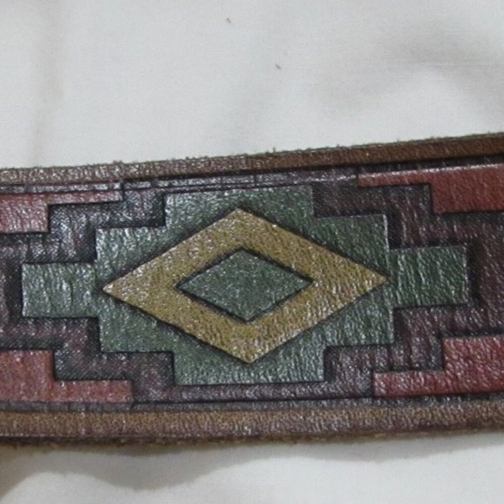 MOSSIMO SUPPLY CO SOUTHWESTERN LEATHER BELT SIZE L AZTEC men women